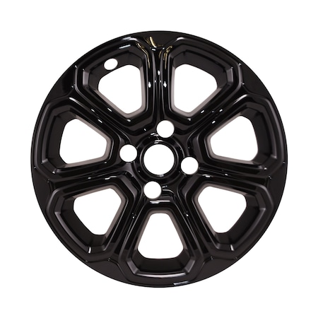 Coast2Coast 16", 7 Spoke, Painted, Gloss Black, Automotive Grade ABS, Set Of 4, Fits Over And Into OEM Wheel IWCIMP456BLK
